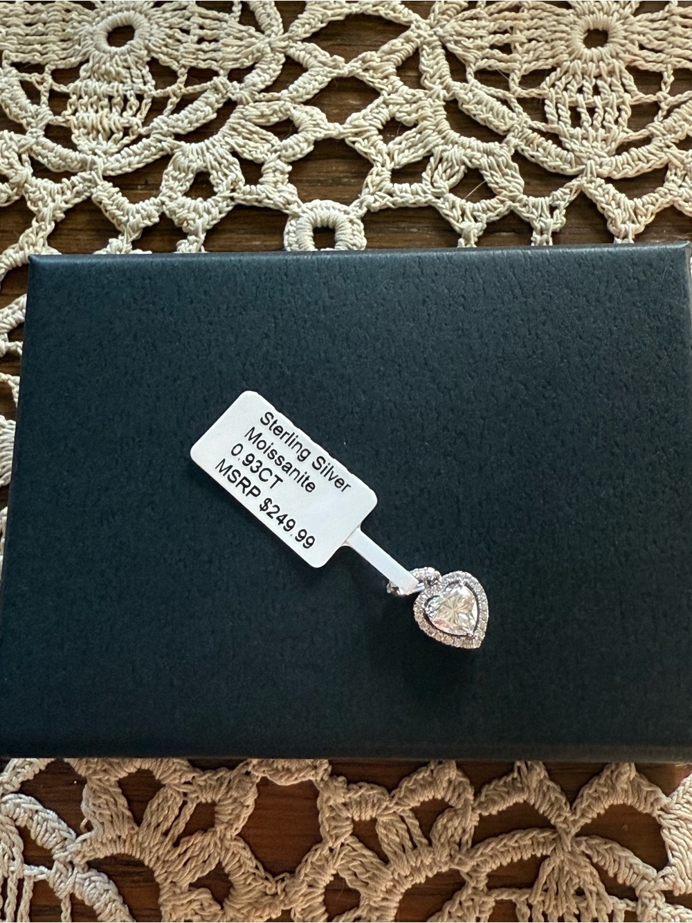 .93 CT Moissanite Heart Pendant